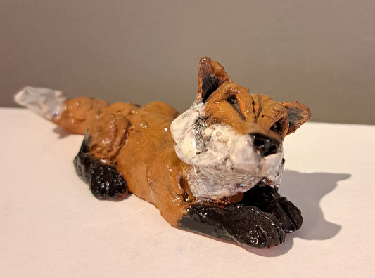 Sharon Westmoreland Sculpture - Tom Small Lying Fox