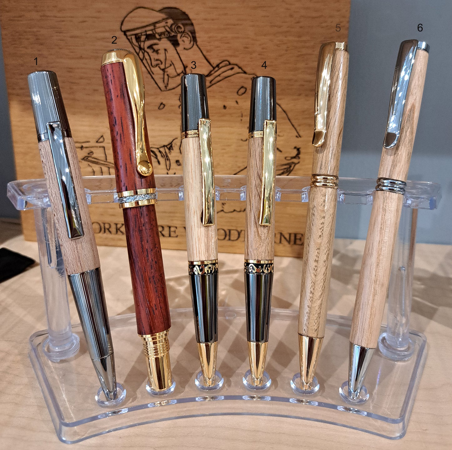 The Yorkshire Woodturner - Acrylic and Wooden hand turned pens