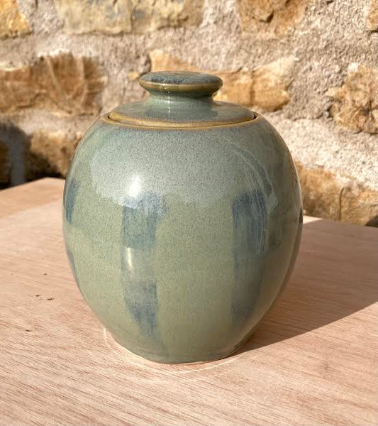 Nightingale Pottery - Opal stripe jar 2