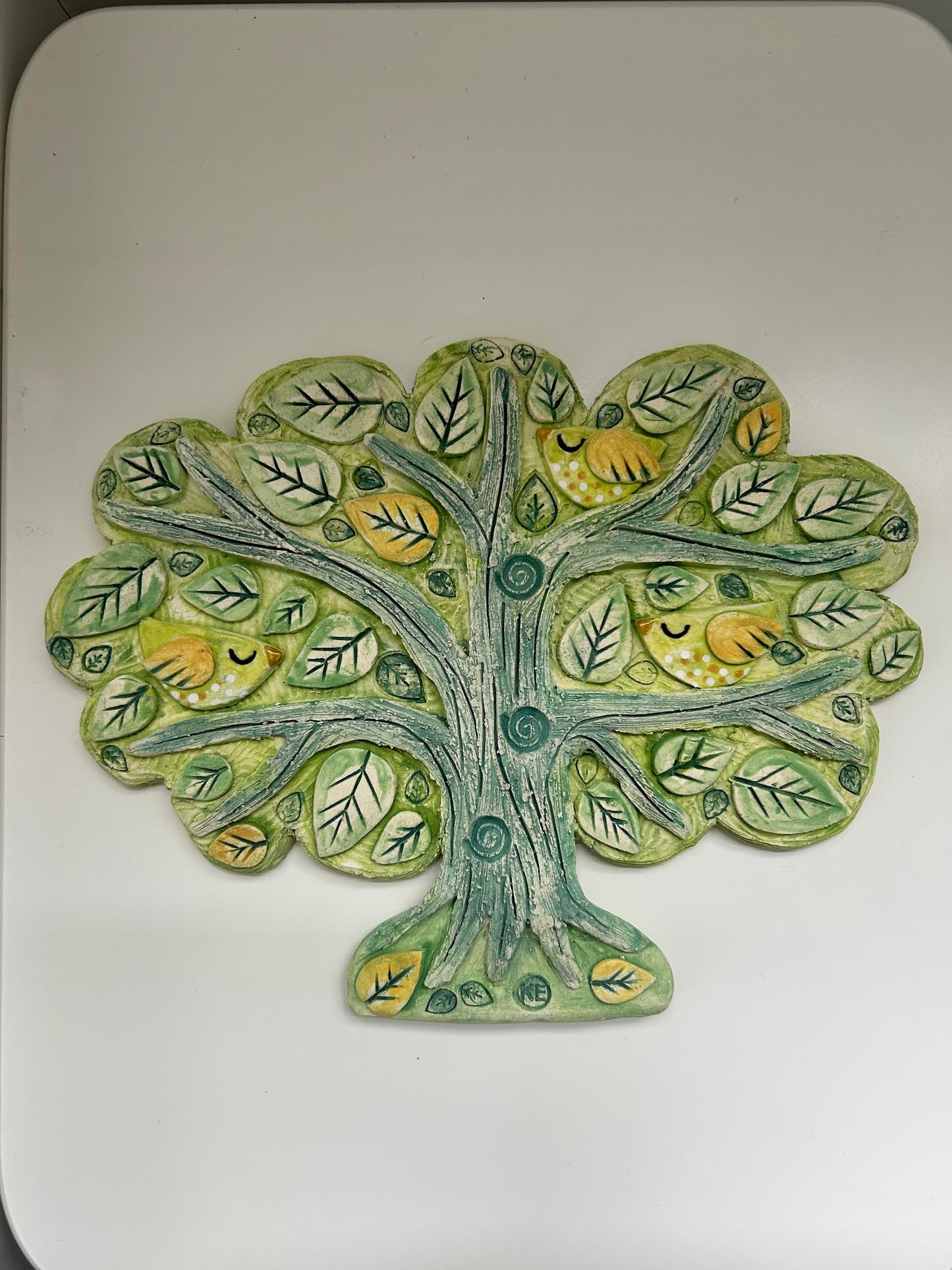 Kate Ellis - Birds in Tree Wall Plaque