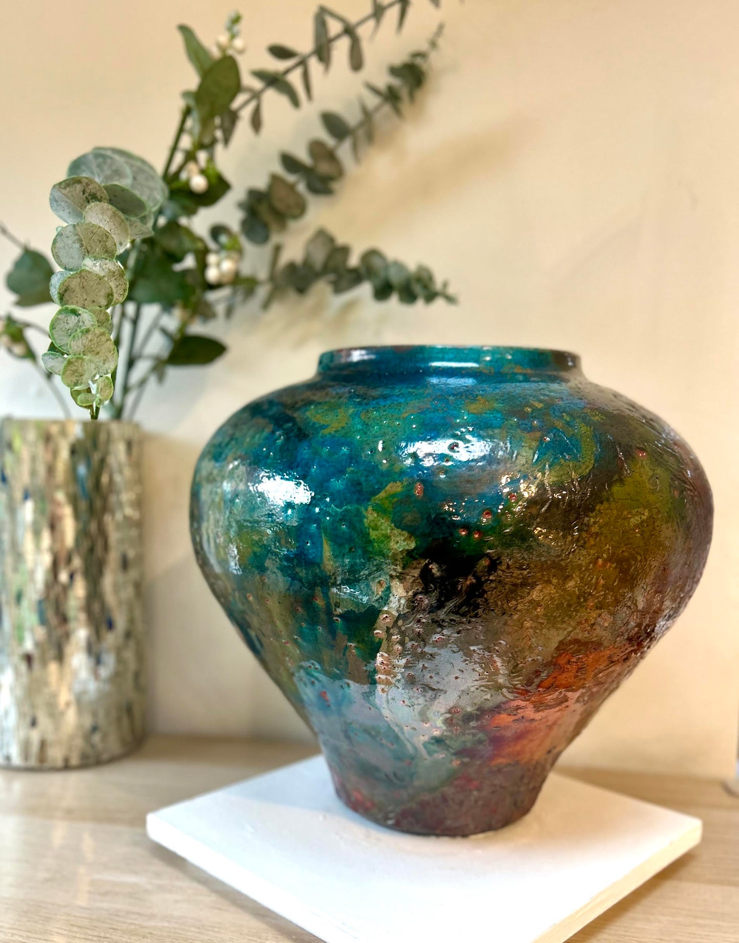 Laura Lee Ceramics - Large Raku Moon Jar