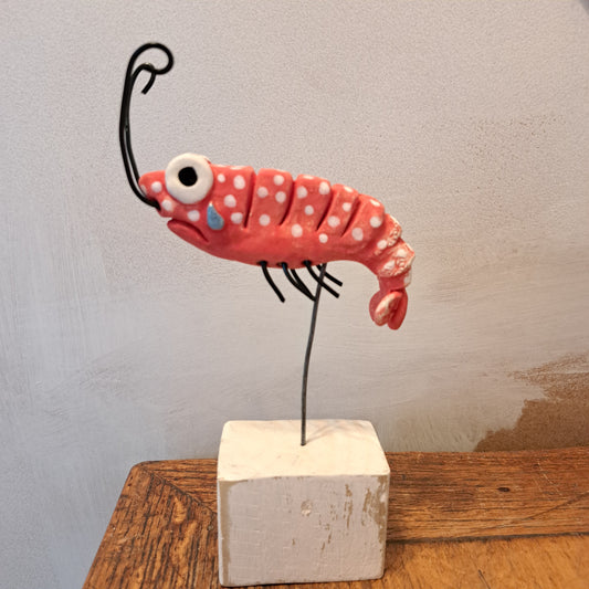 Kate Ellis - Shrimp on wooden base