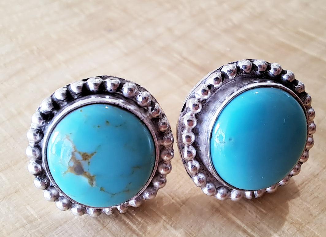 Charlotte Jewellery - Turquoise and silver post earrings