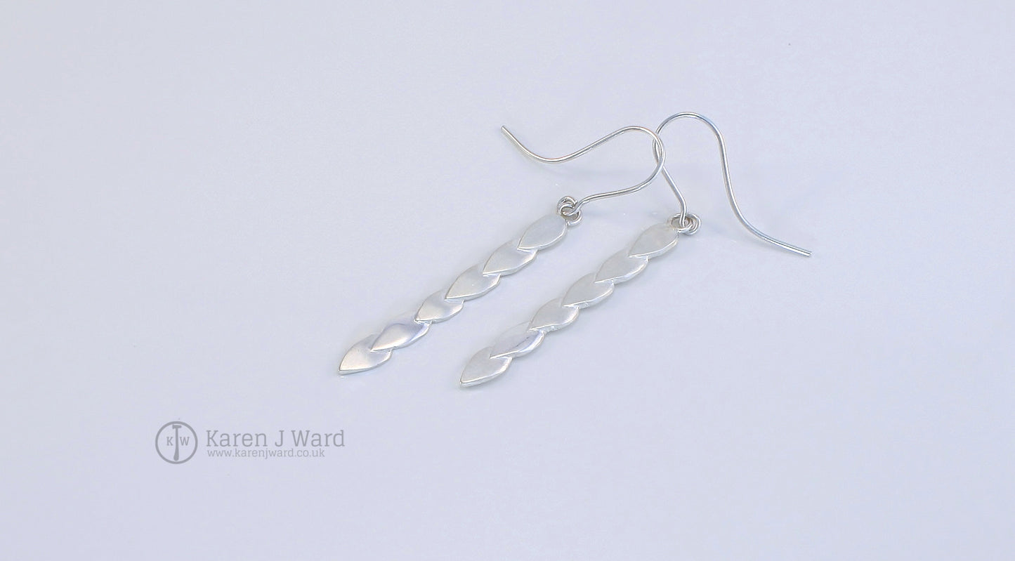 Karen J Ward -  Long dragon scale earrings