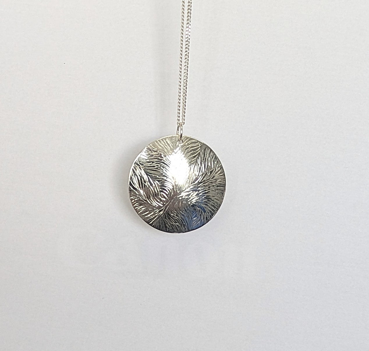 Karen J Ward - Whorl pattern pendant - Silver Challenge July