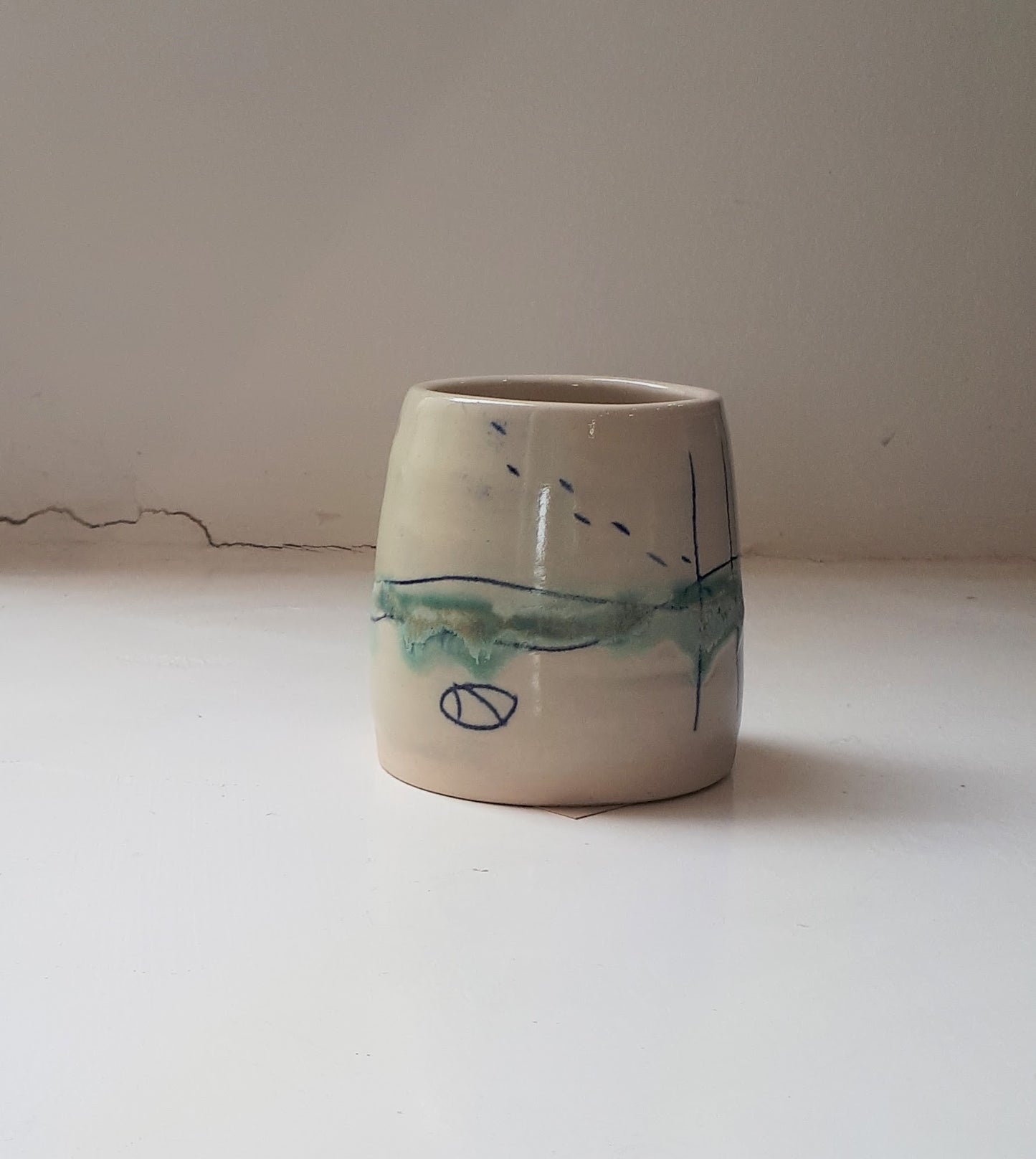 Lorna Gilbert Ceramics - Seascape Japanese-style cup