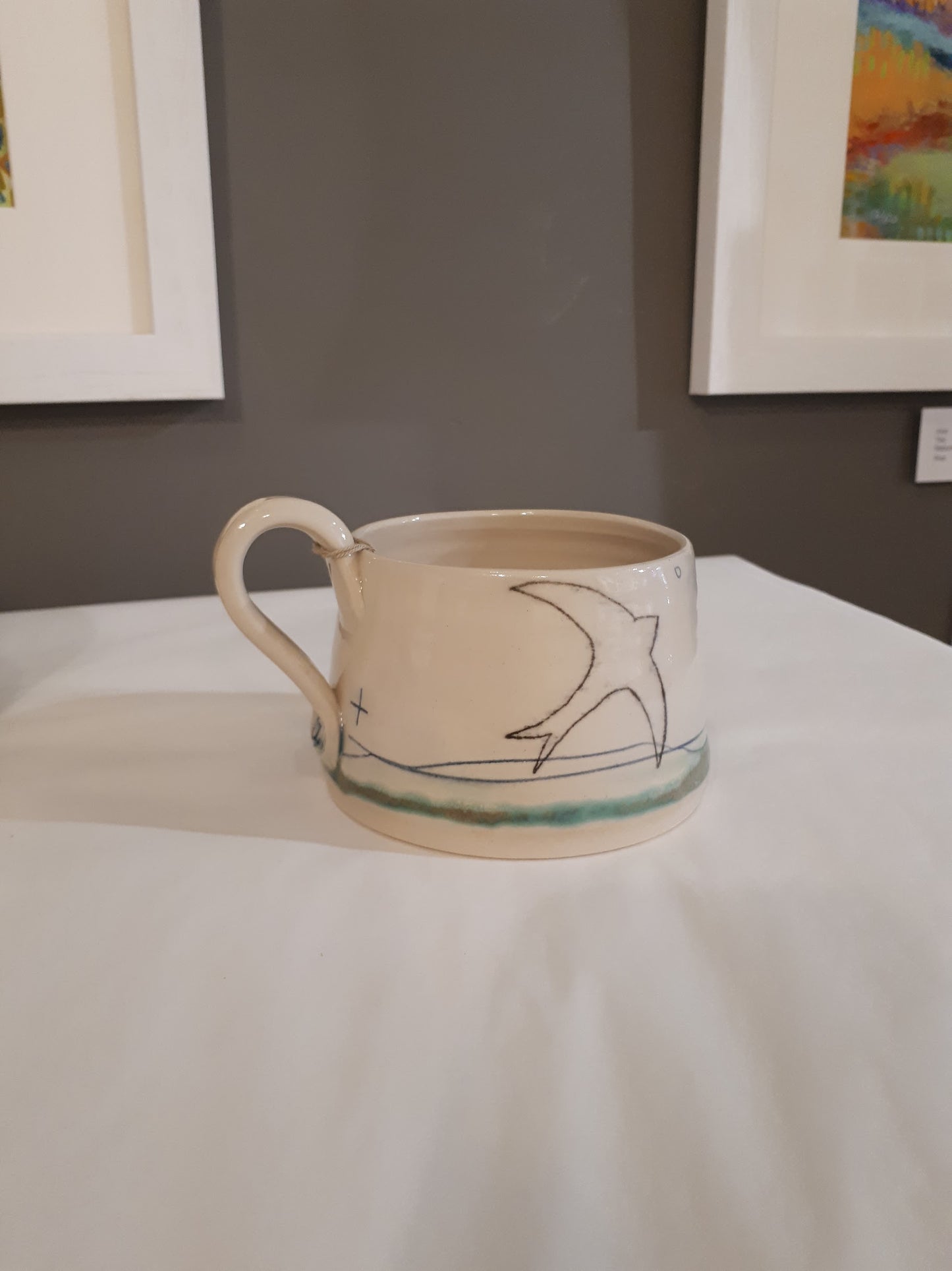 Lorna Gilbert Ceramics - Flying Swift and Leaping Hare cup