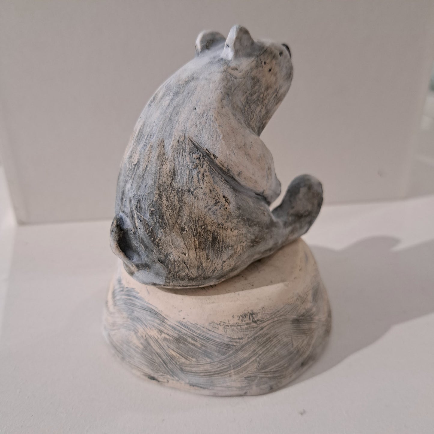 Christine Hughes - Sculptures - Polar Bear sitting on base