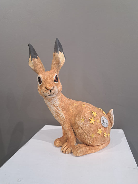 Kate Ellis - Brown Hare and the Moon, sculpture