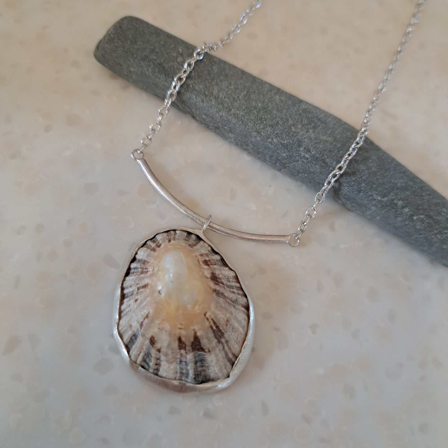 Carole Ramsden Silver - CR308 - Limpet shell and silver necklace