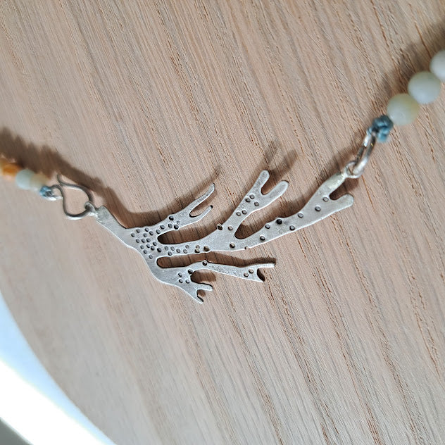 Carole Ramsden Silver - CR302 - Amazonite beaded seaweed necklace