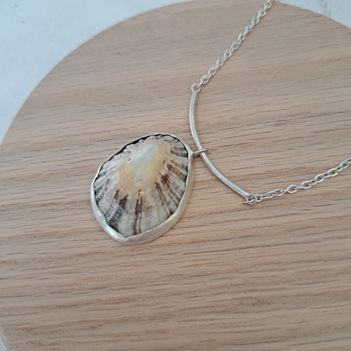 Carole Ramsden Silver - CR308 - Limpet shell and silver necklace