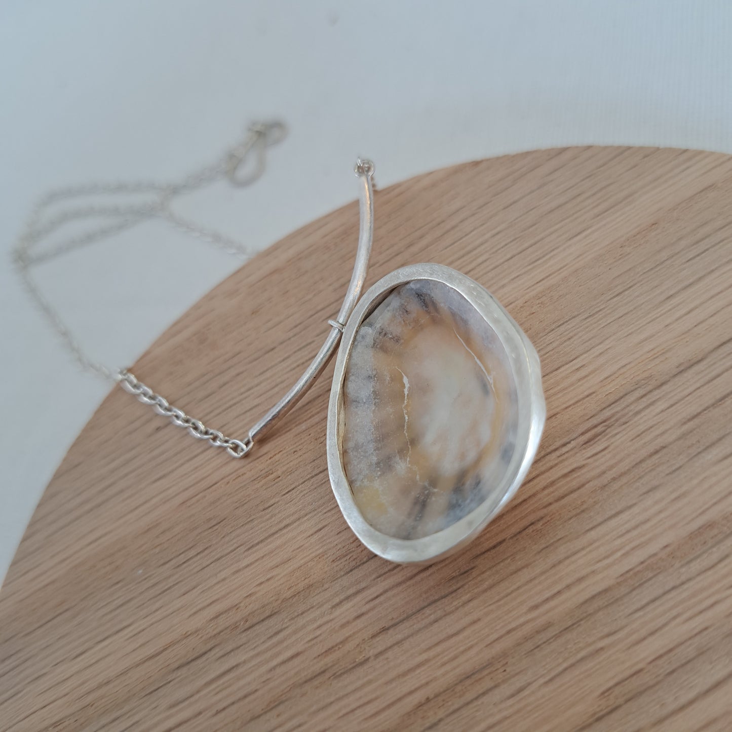 Carole Ramsden Silver - CR308 - Limpet shell and silver necklace
