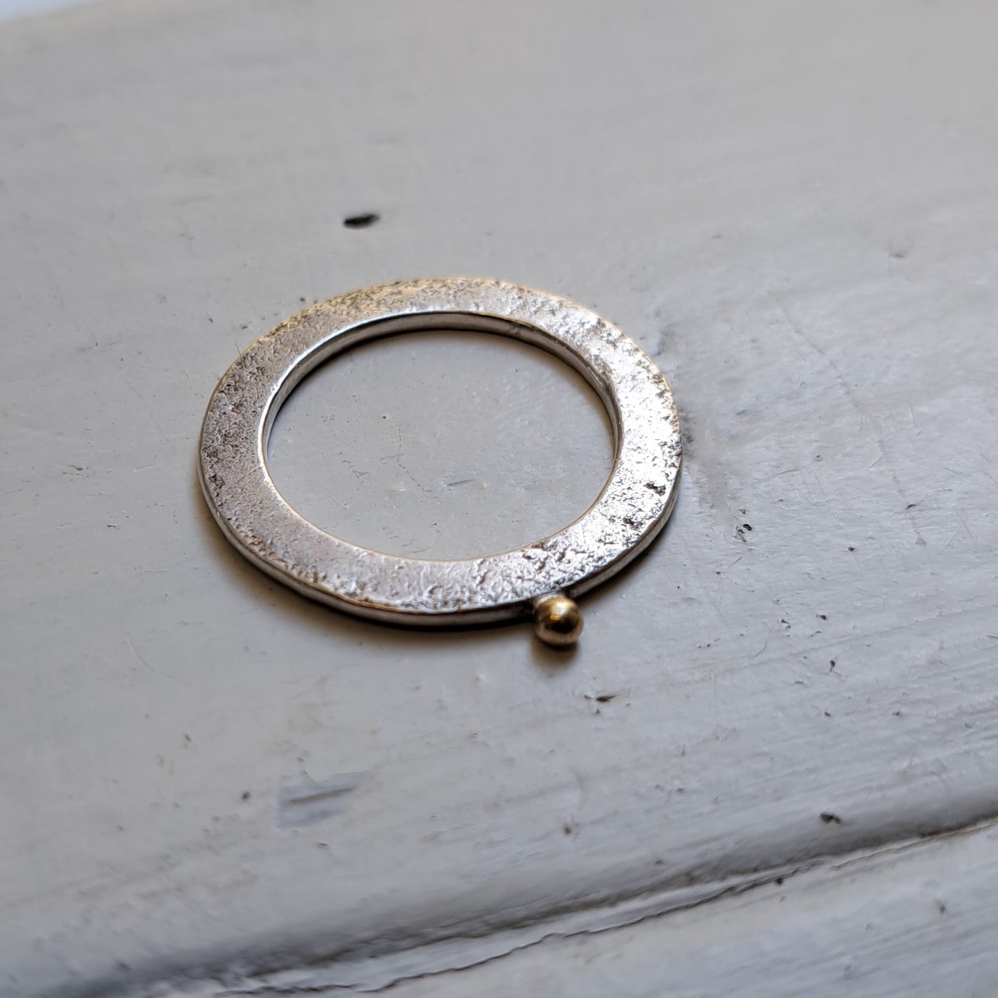 Carole Ramsden Silver - Silver and gold washer ring - Silver Challenge August