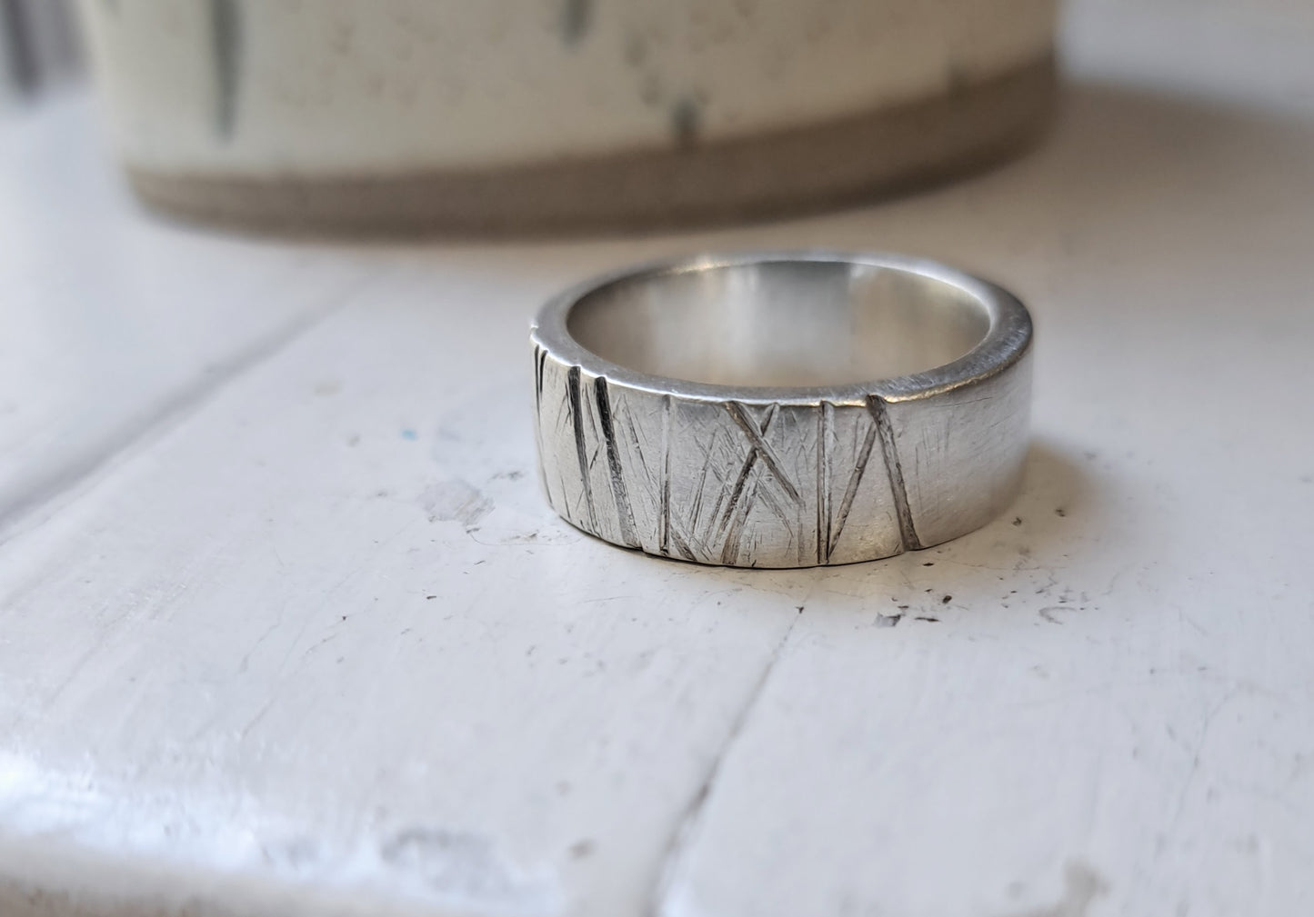 Carole Ramsden Silver - CR155 - Silver heavyweight driftwood ring