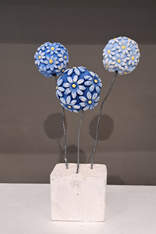 Kate Ellis - Three blue flowers