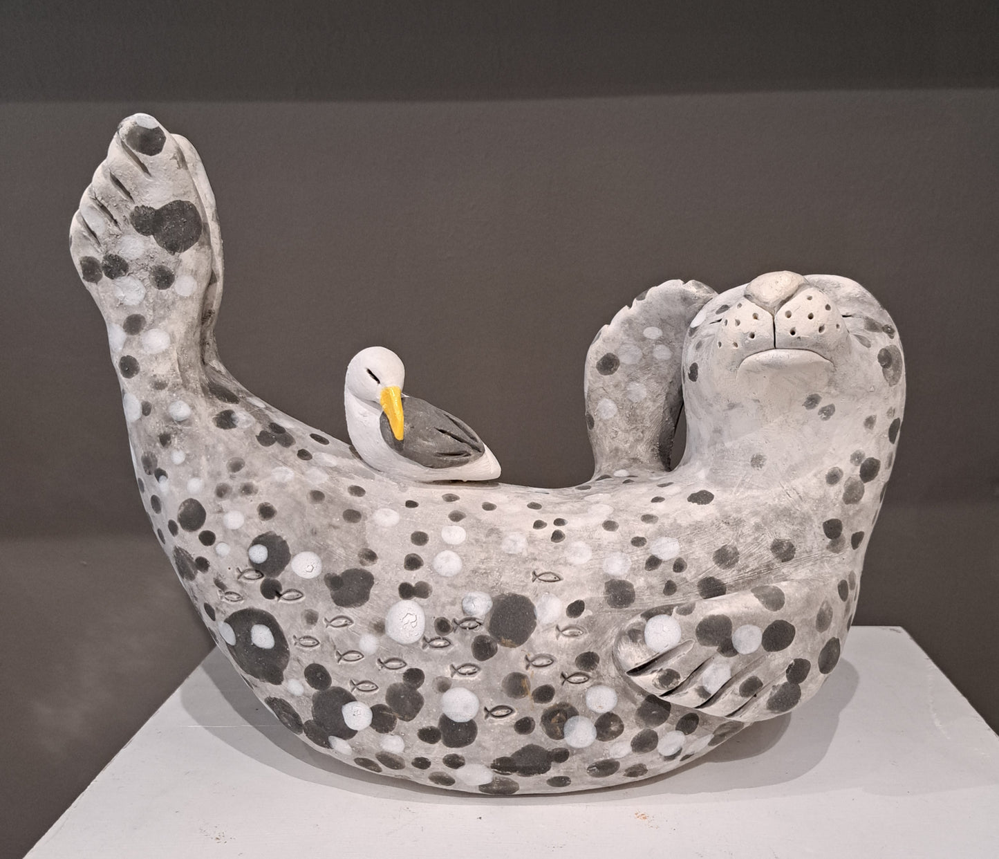 Kate Ellis - Grey seal with seagull