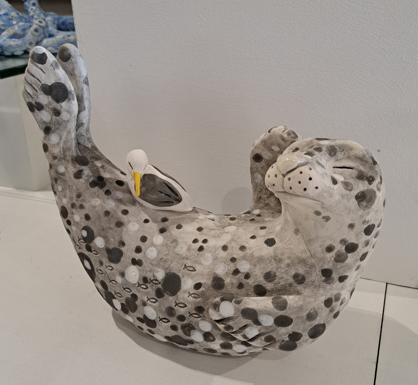 Kate Ellis - Grey seal with seagull