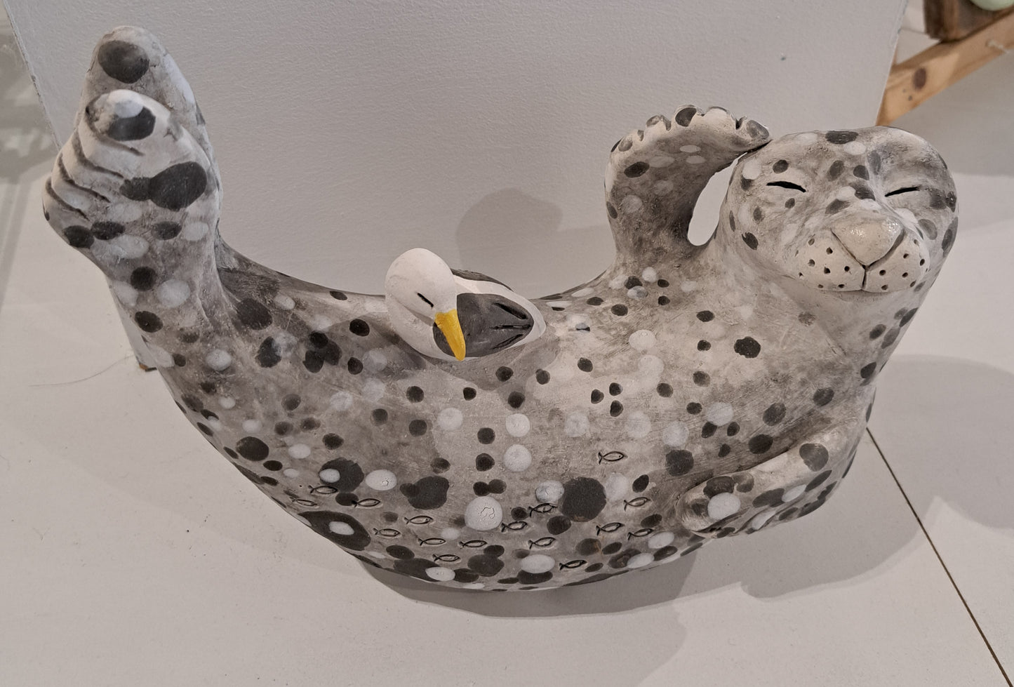 Kate Ellis - Grey seal with seagull