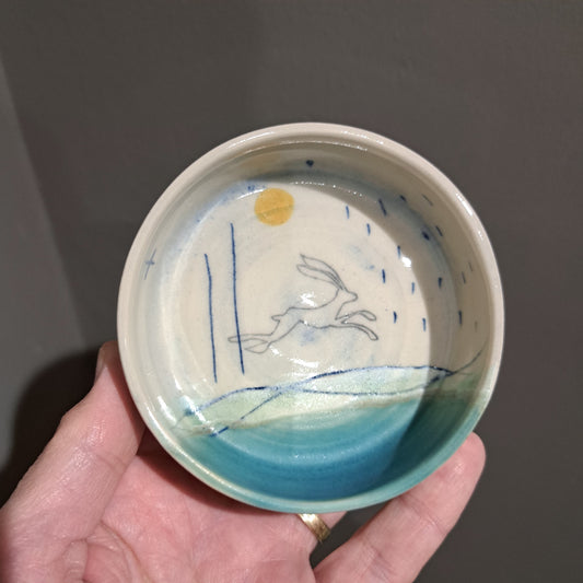 Lorna Gilbert Ceramics - Leaping Hare small dip bowl