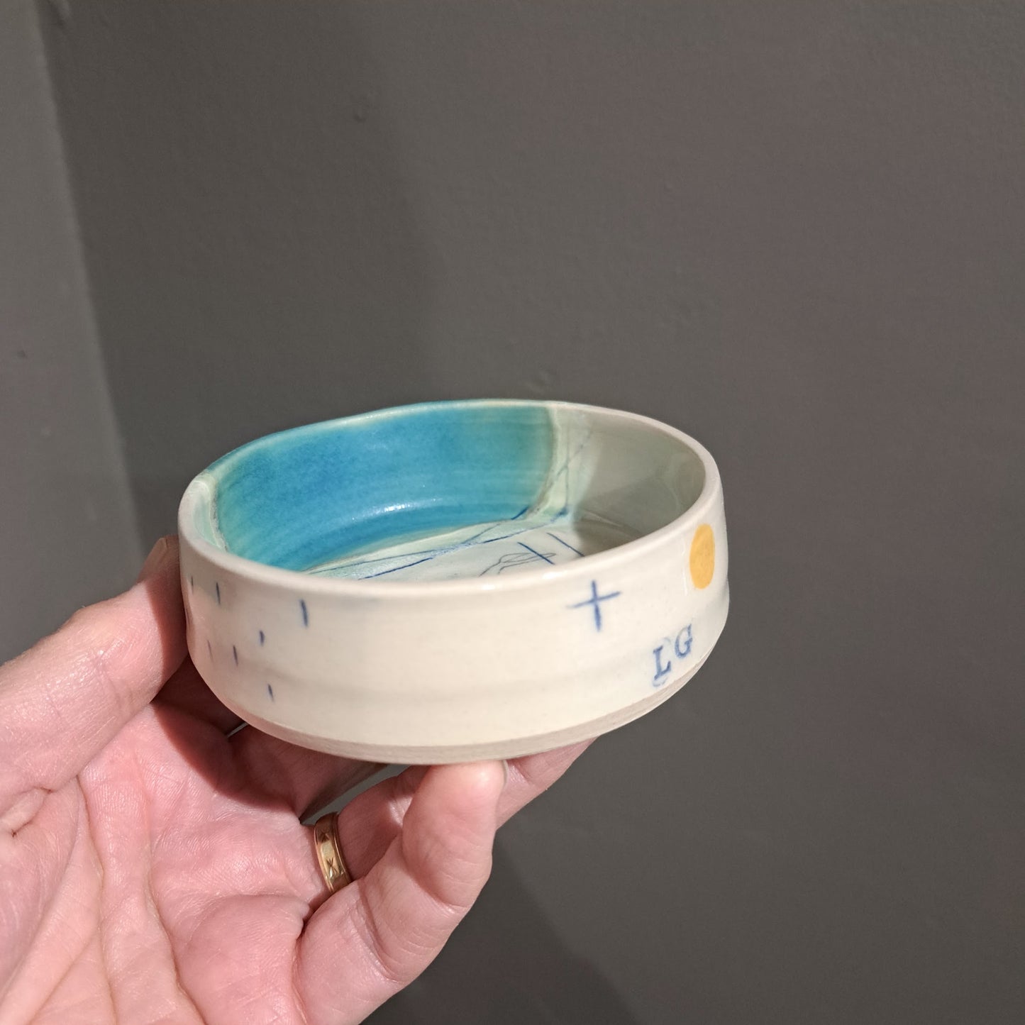 Lorna Gilbert Ceramics - Leaping Hare small dip bowl