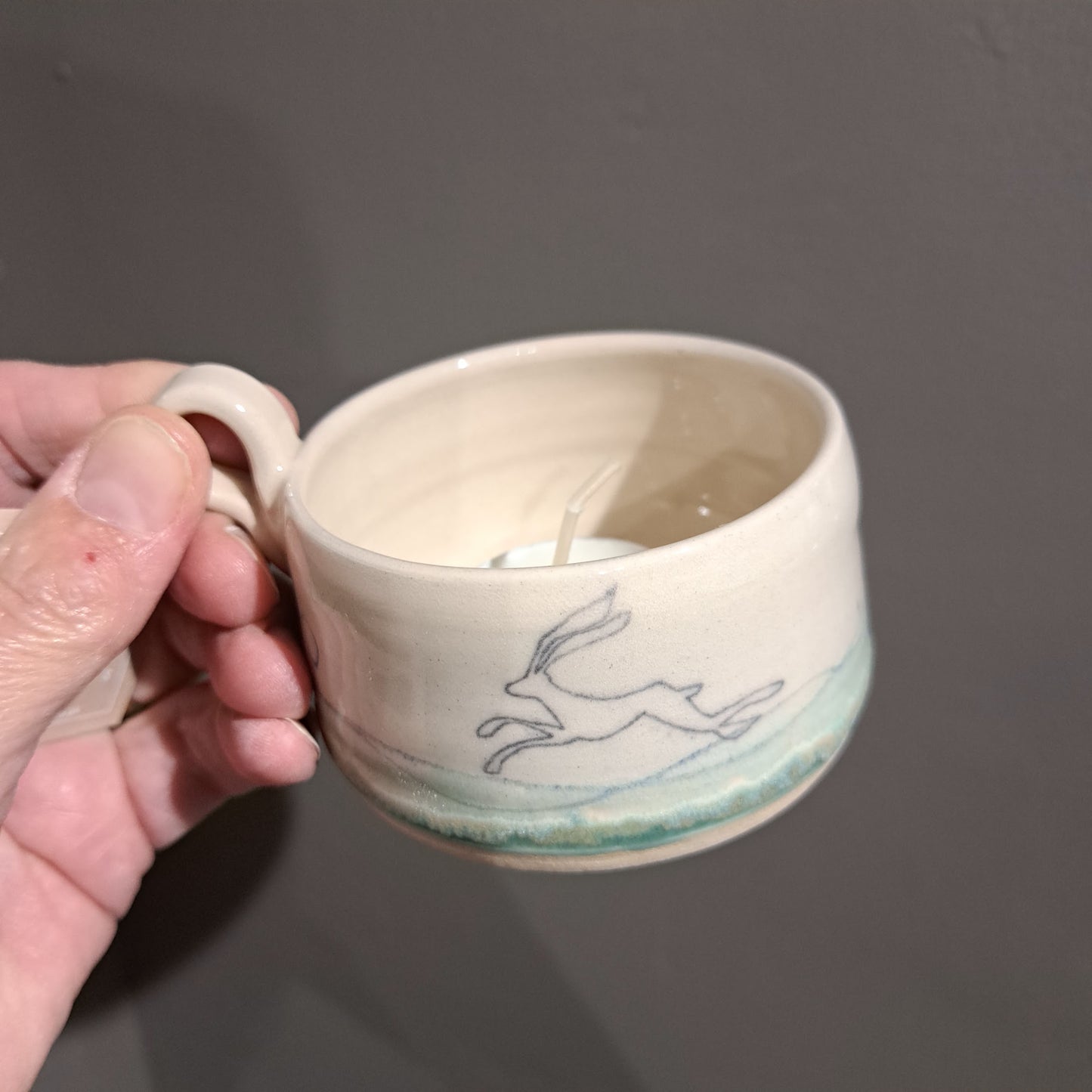 Lorna Gilbert Ceramics - Hare Tealight Cup