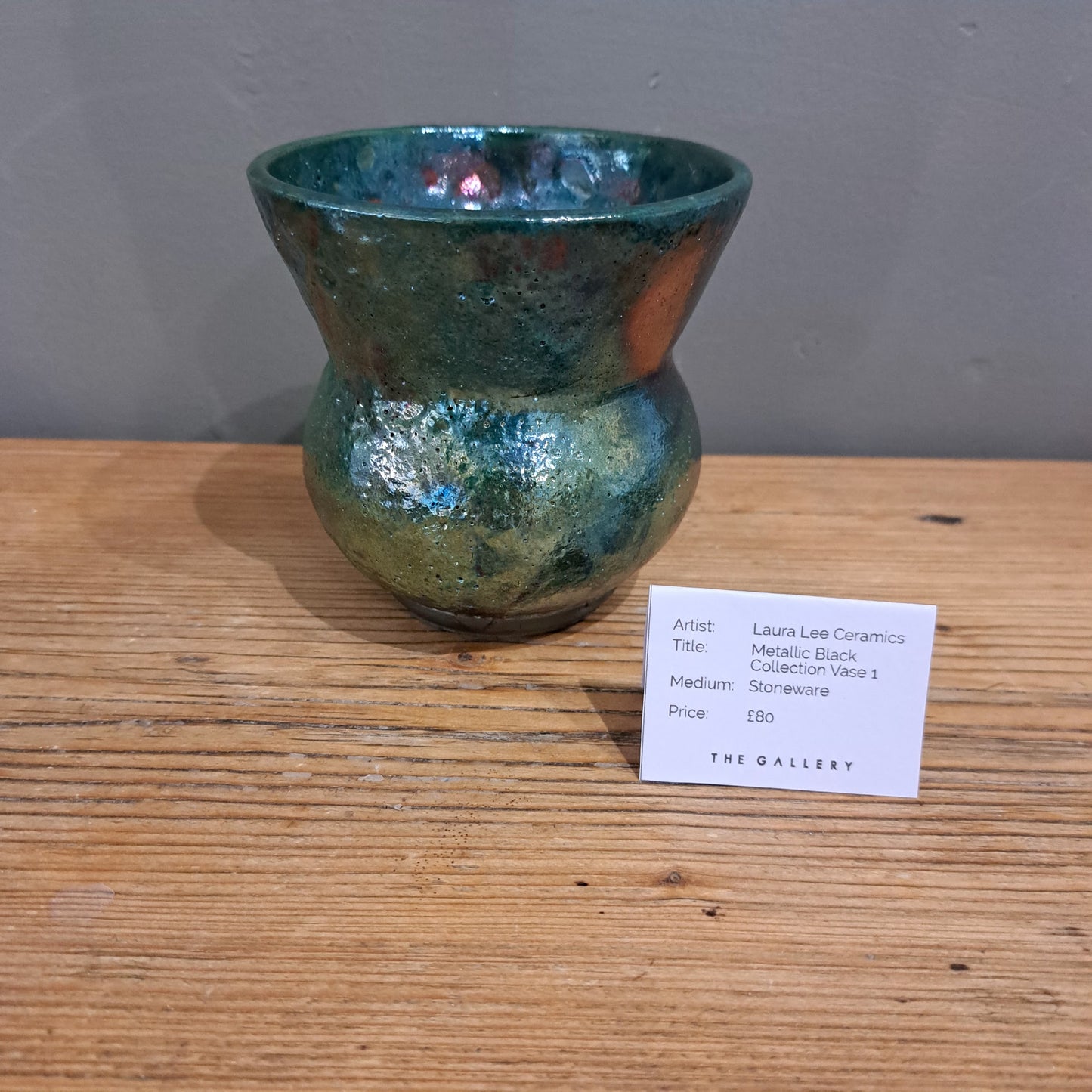 Laura Lee Ceramics - Metallic Black Collection - Medium Vase 1
