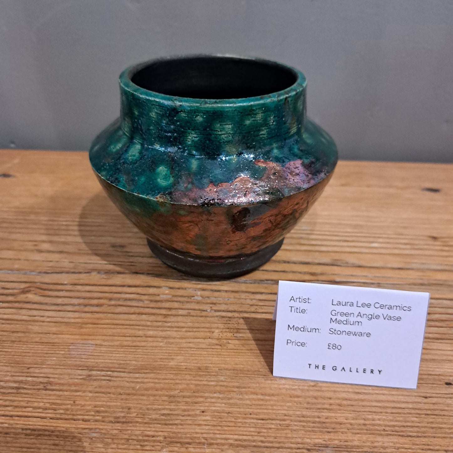 Laura Lee Ceramics - Medium Green Angle Vase