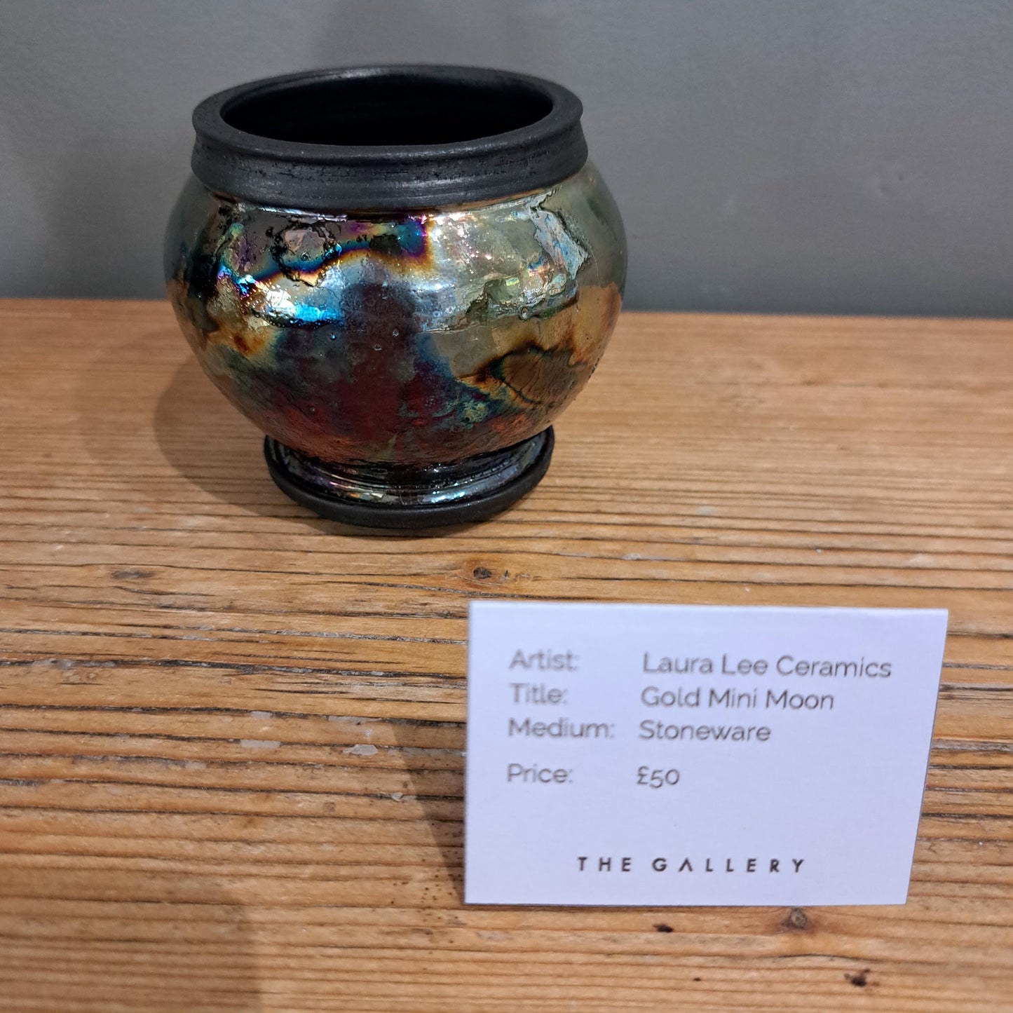 Laura Lee Ceramics - Mini Raku Moon Jar