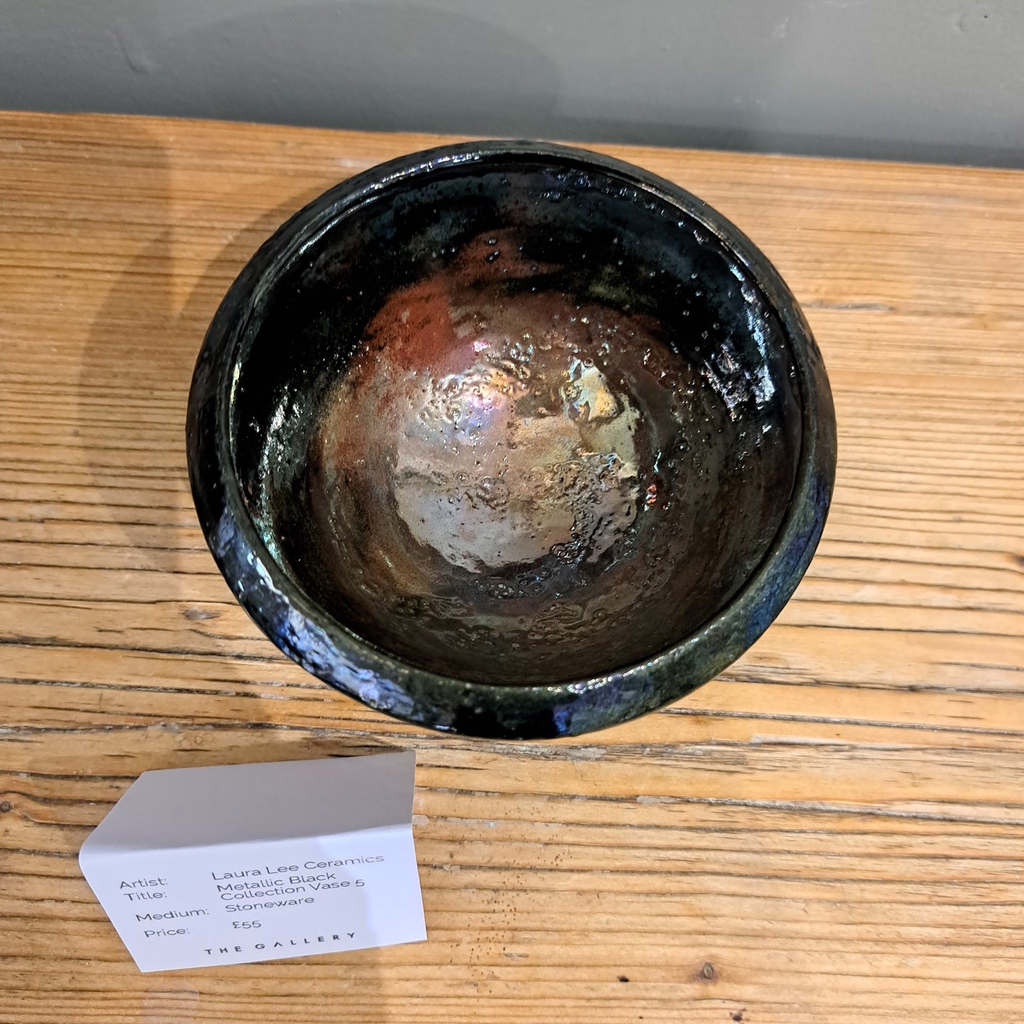 Laura Lee Ceramics - Metallic Black Collection - Small Vase 5