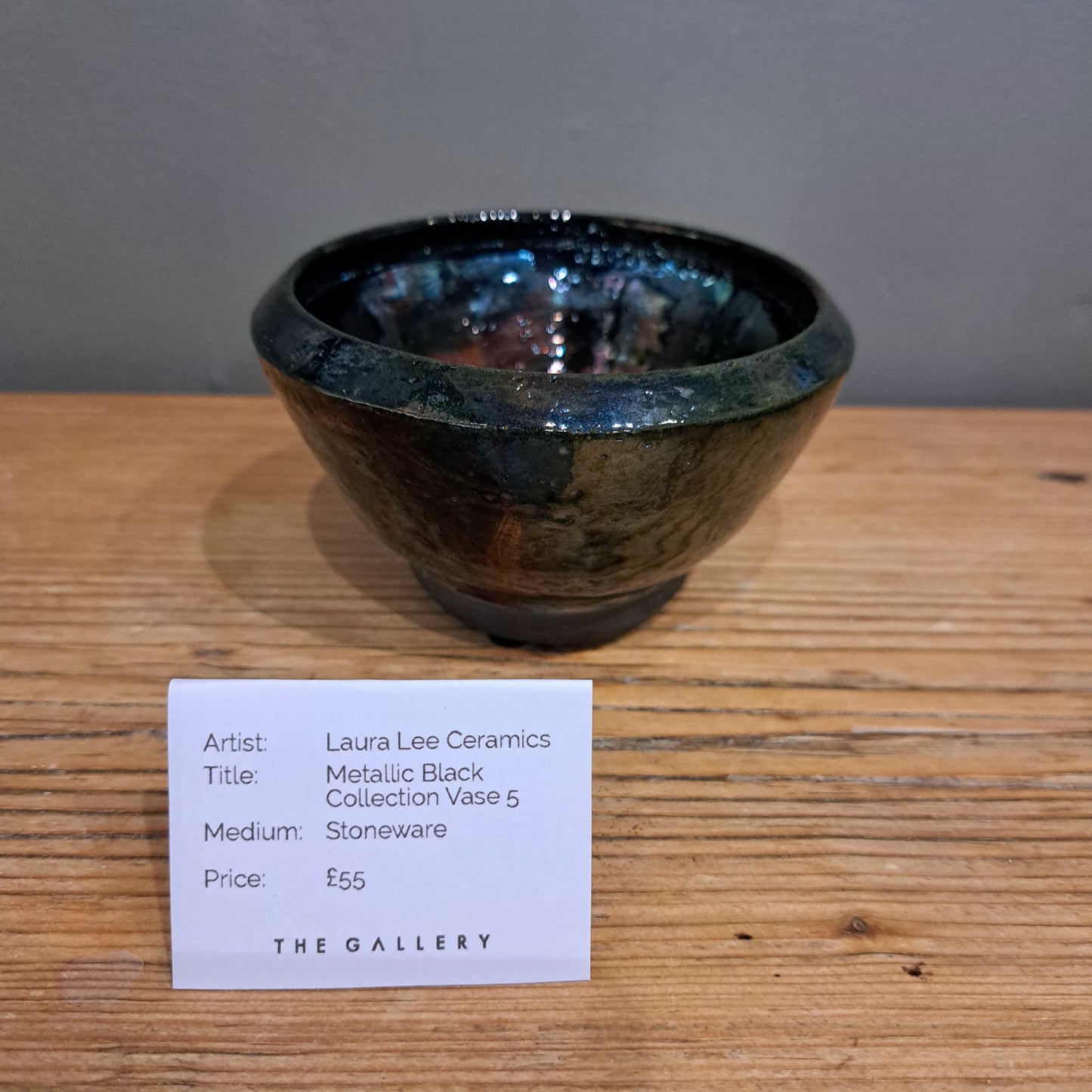 Laura Lee Ceramics - Metallic Black Collection - Small Vase 5