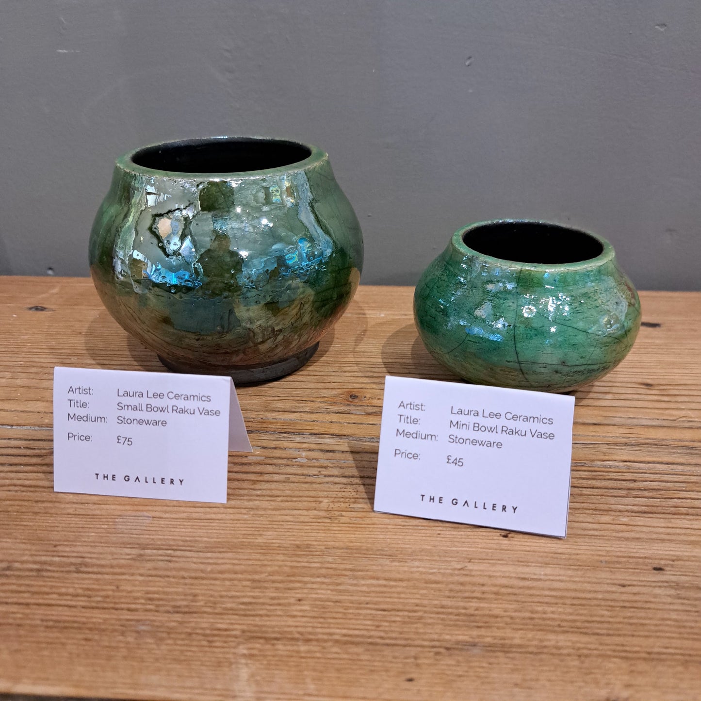 Laura Lee Ceramics - Small Bowl Shaped Raku Vase