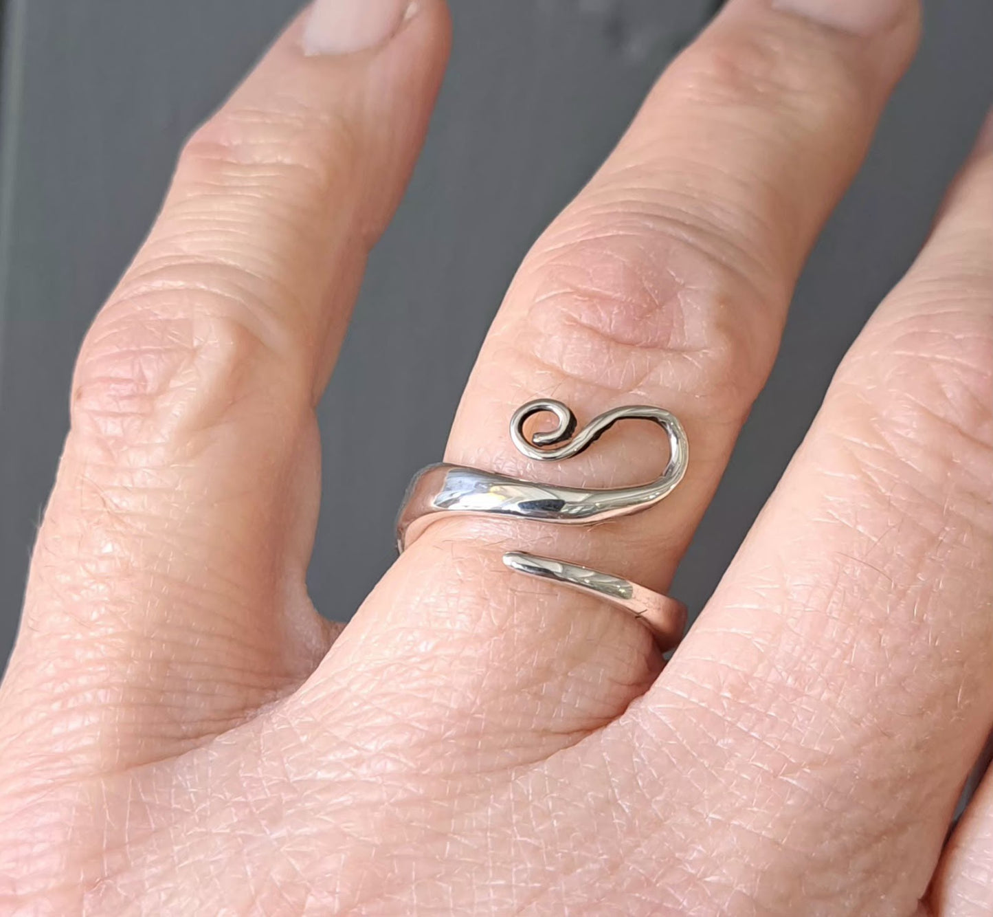 Anthea Peters - Shepherd's Crook Ring - Silver Challenge April