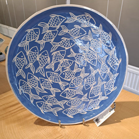 Natalie Elderton - Fish Blue Circular Platter
