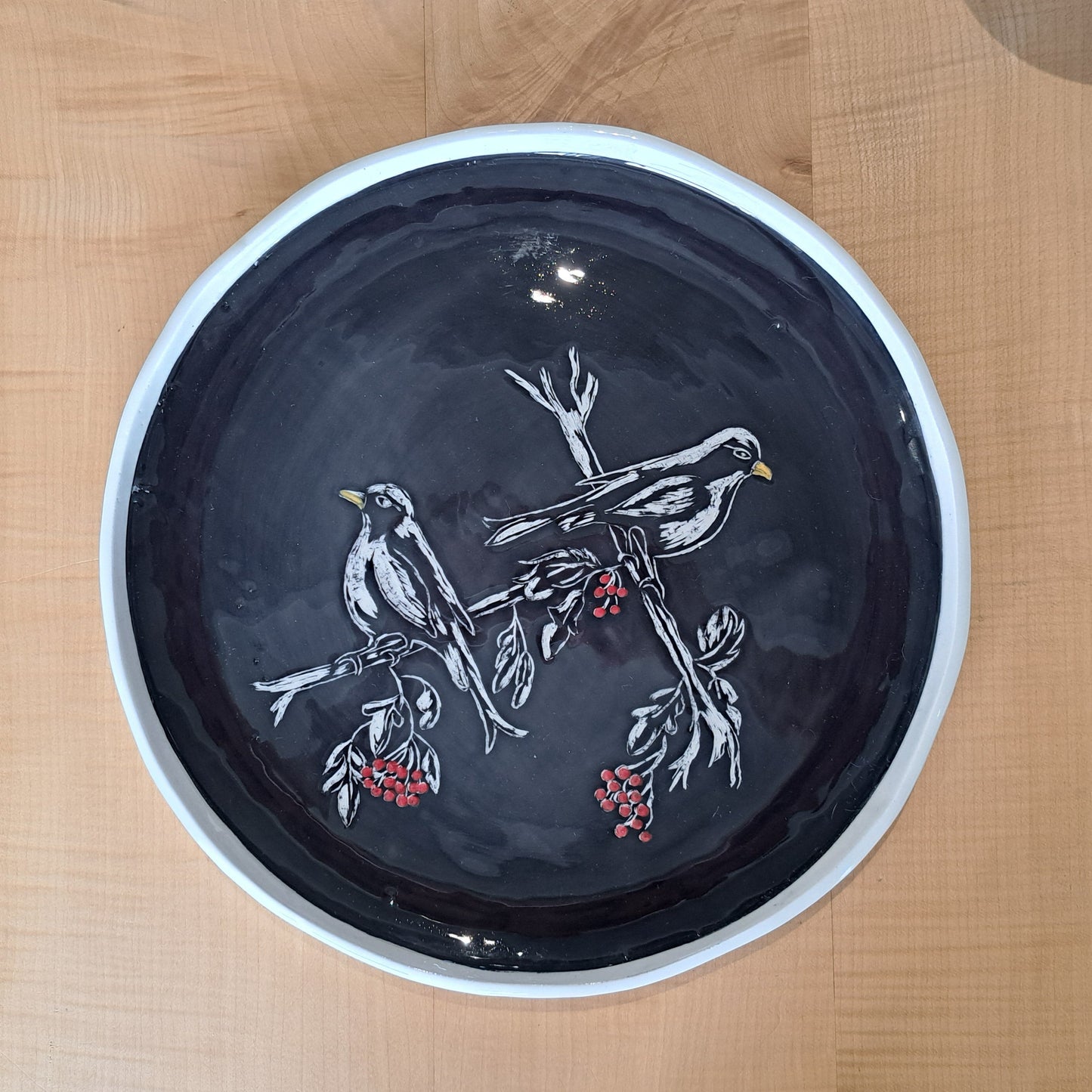Ciara McClarence - Large blackbird plate 5