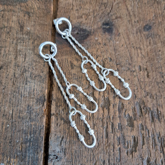 Anthea Peters - Twisted Drop Earrings - Silver Challenge June