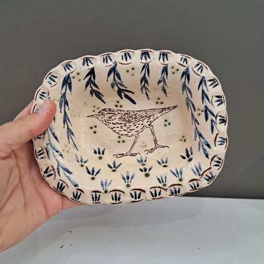 Adrift Pottery - Small rectangular thrush dish 10