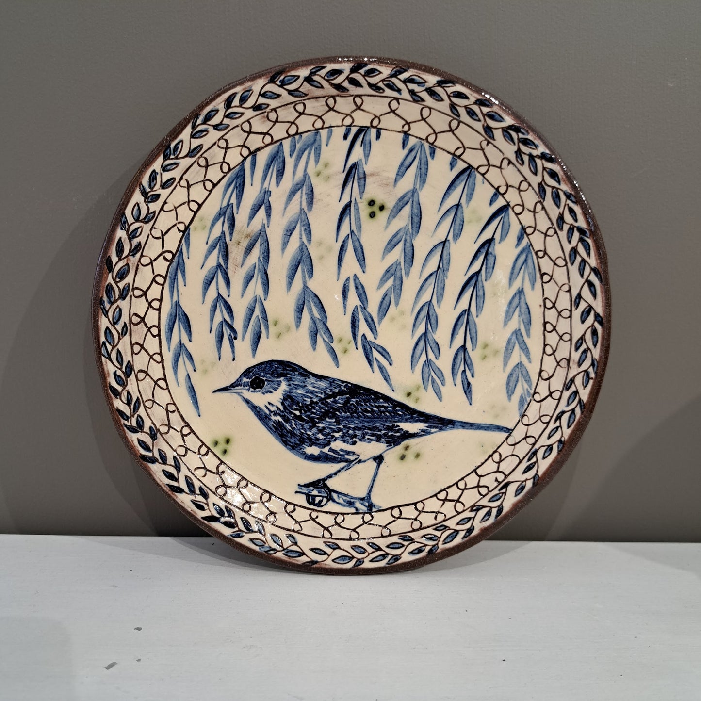 Adrift Pottery - Chiffchaff plate 14