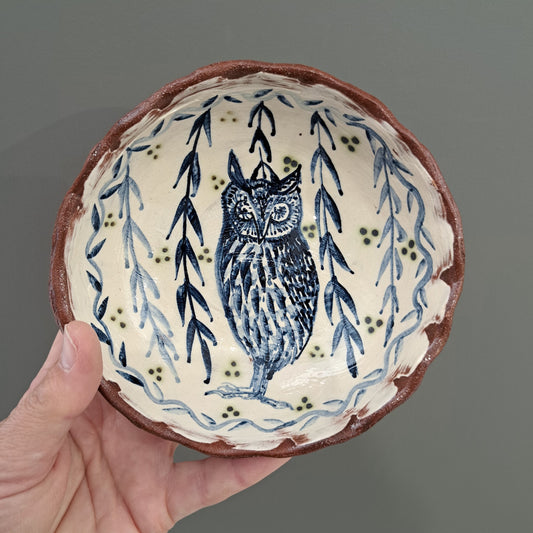 Adrift Pottery - Owl dish 13