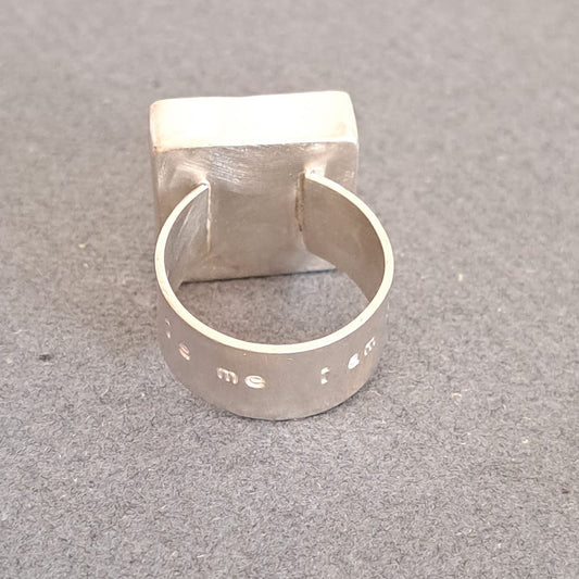 Carole Ramsden Silver - Turquoise dolly rope treasure ring