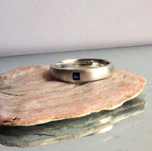 Louise Dwyer - Silver and sapphire ring