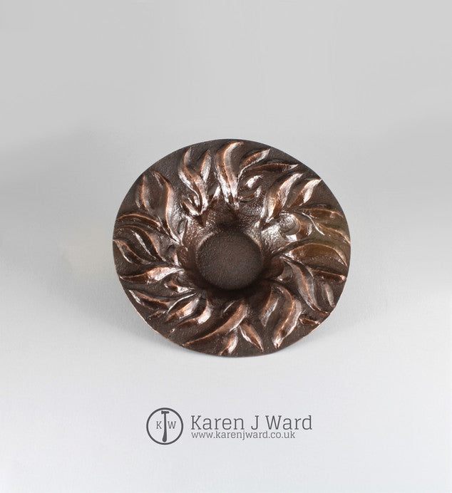 Karen J Ward - Kelp Copper Repousse Bowl