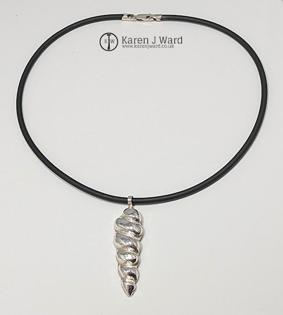 Karen J Ward - Silver Spiral Necklet KW37