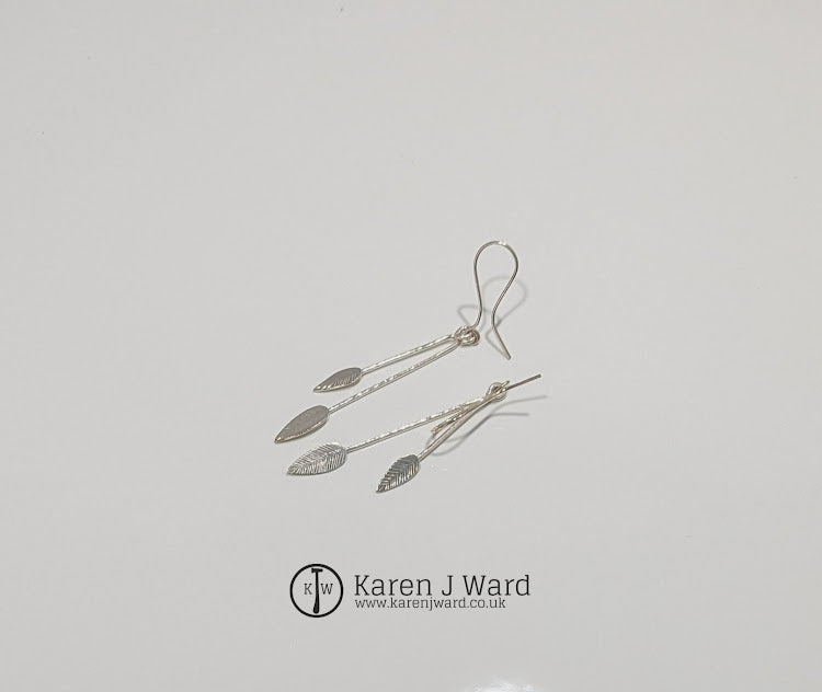 Karen J Ward - Drop leaf earrings KW49