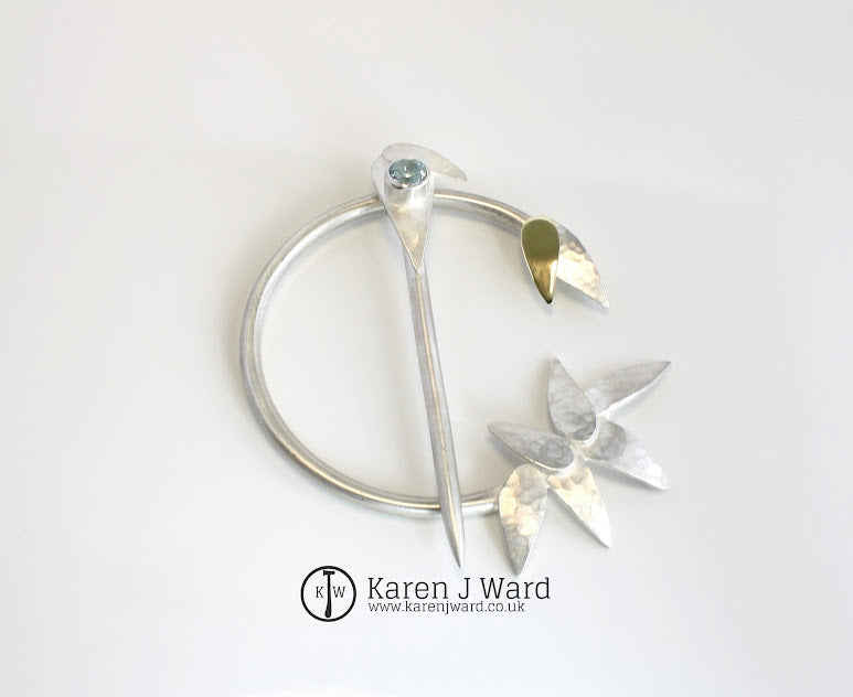 Karen J Ward - Topaz Pennanular Brooch KW56