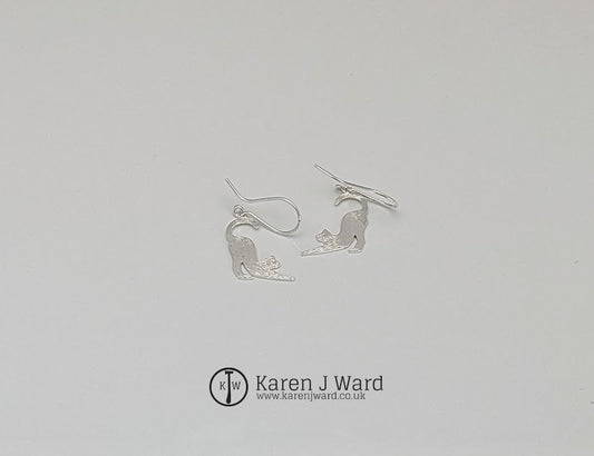 Karen J Ward - Lazy Cat earrings KW60