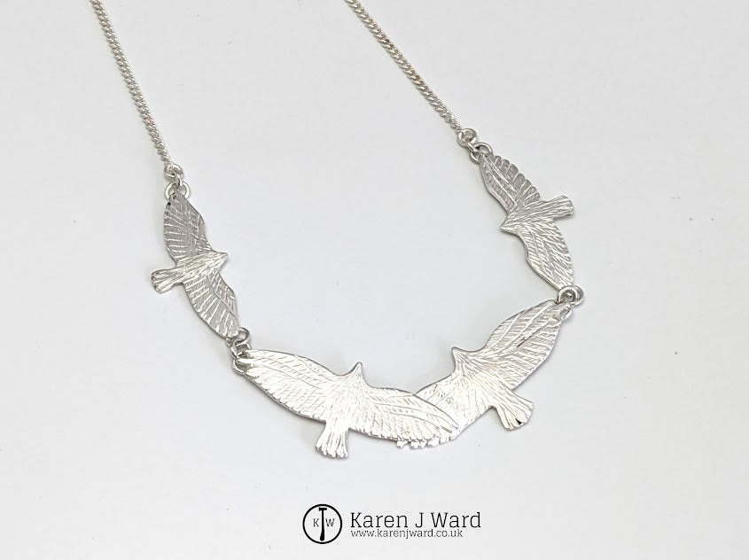 Karen J Ward - White raven necklace KW72