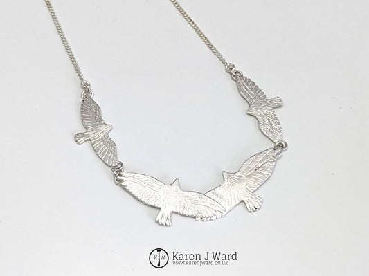 Karen J Ward - White raven necklace KW72