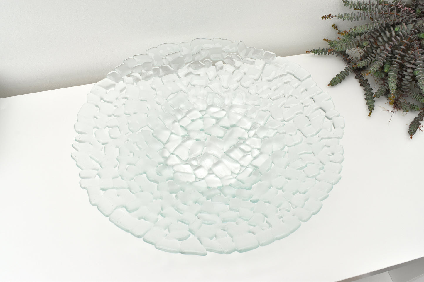 Tanja Entwistle Glass - BL-024 Melting Clear Bowl