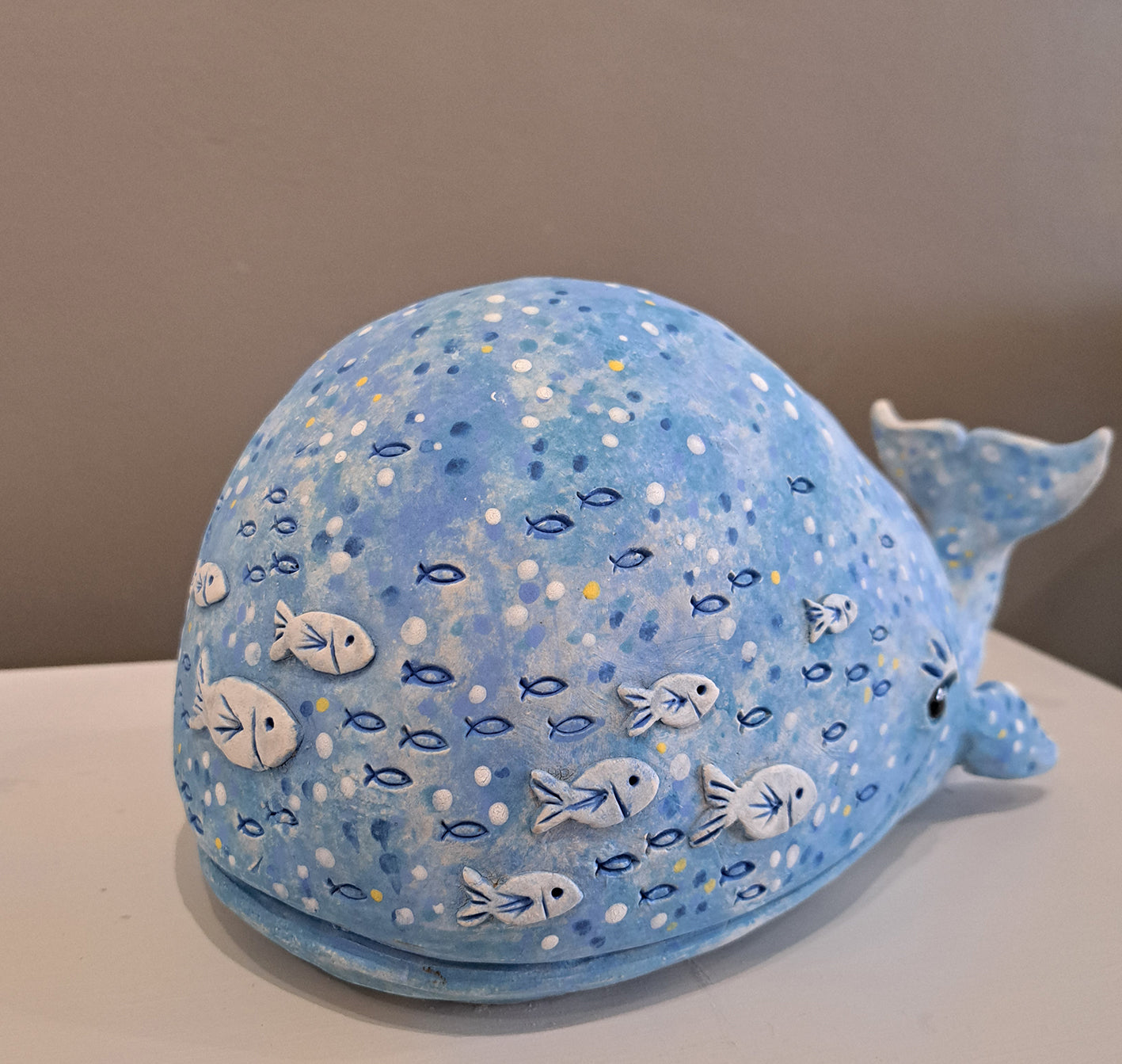 Kate Ellis - Round Smiley Bubble Whale